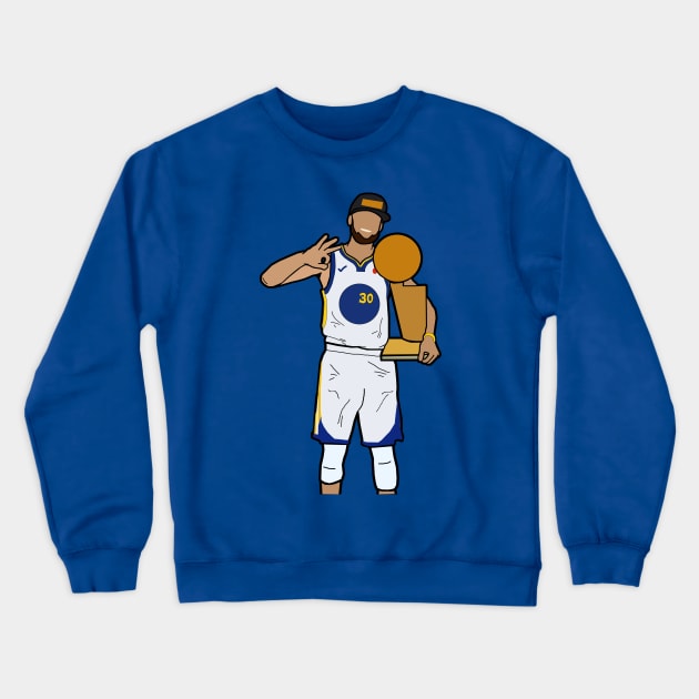 Steph Curry Championship - Golden State Warriors Crewneck Sweatshirt by xavierjfong